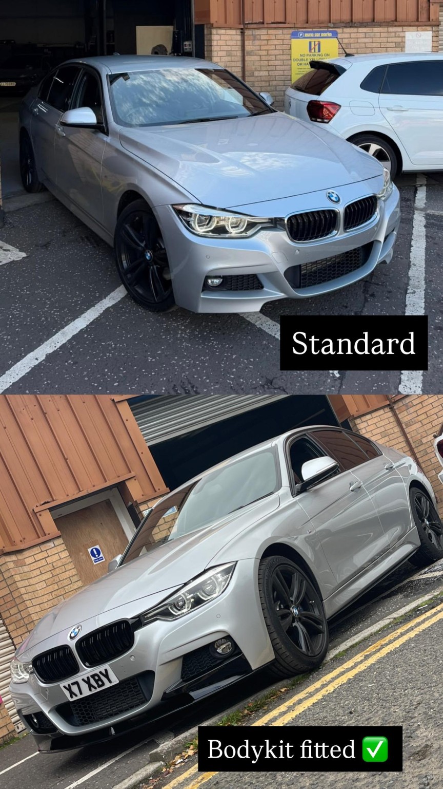 BMW before and after car customising bodykit fitted