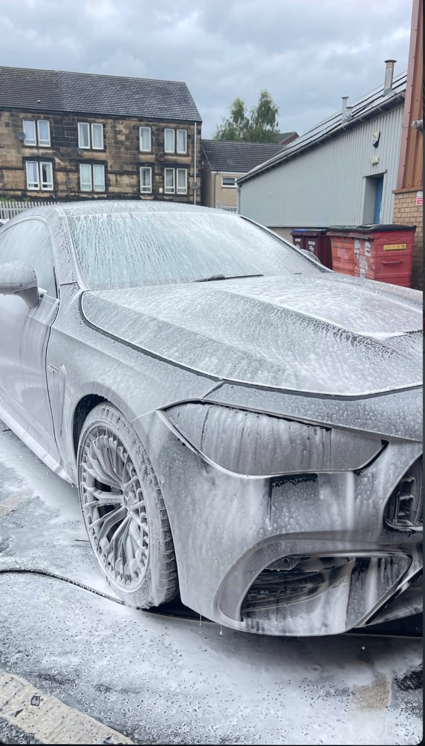 Car detailing foam wash at Cre8Customs